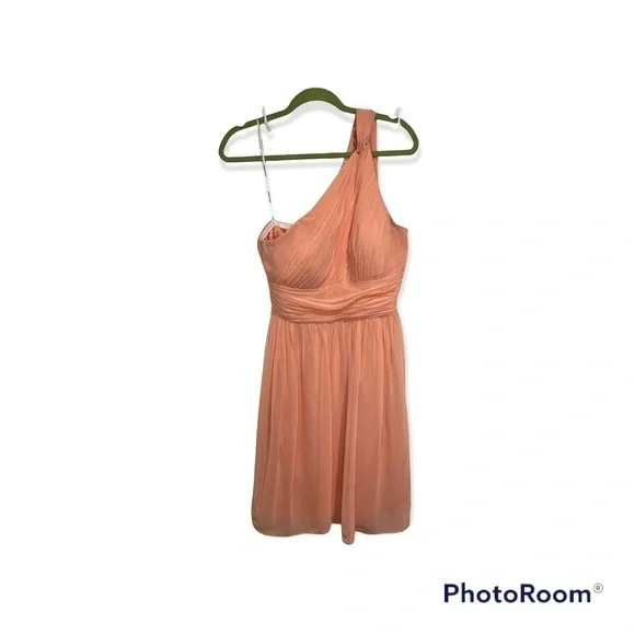 Donna Morgan Rhea One Shoulder Dress Orange size 8 - Picture 2 of 11